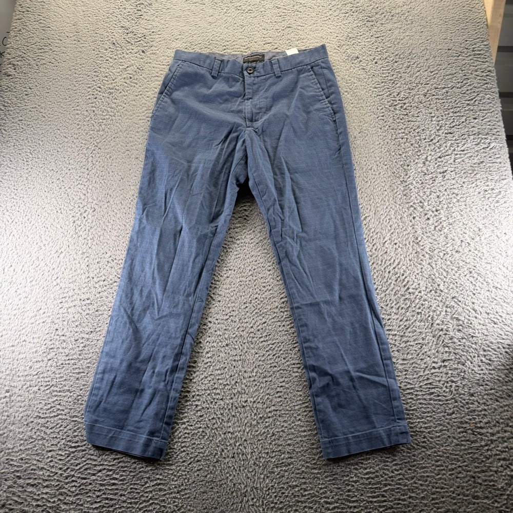 Banana Republic Aiden Pant Mens 31x28 Gray Cotton Chino Straight Preppy Stretch